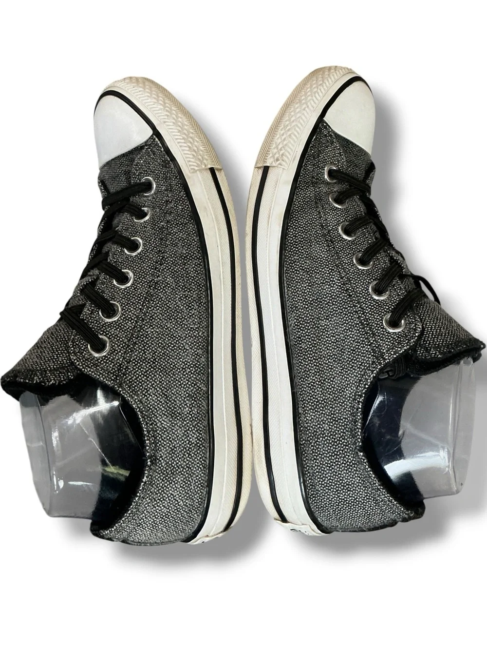Converse Gray and Black Low-Top Canvas Sneakers - Picture 8 of 12